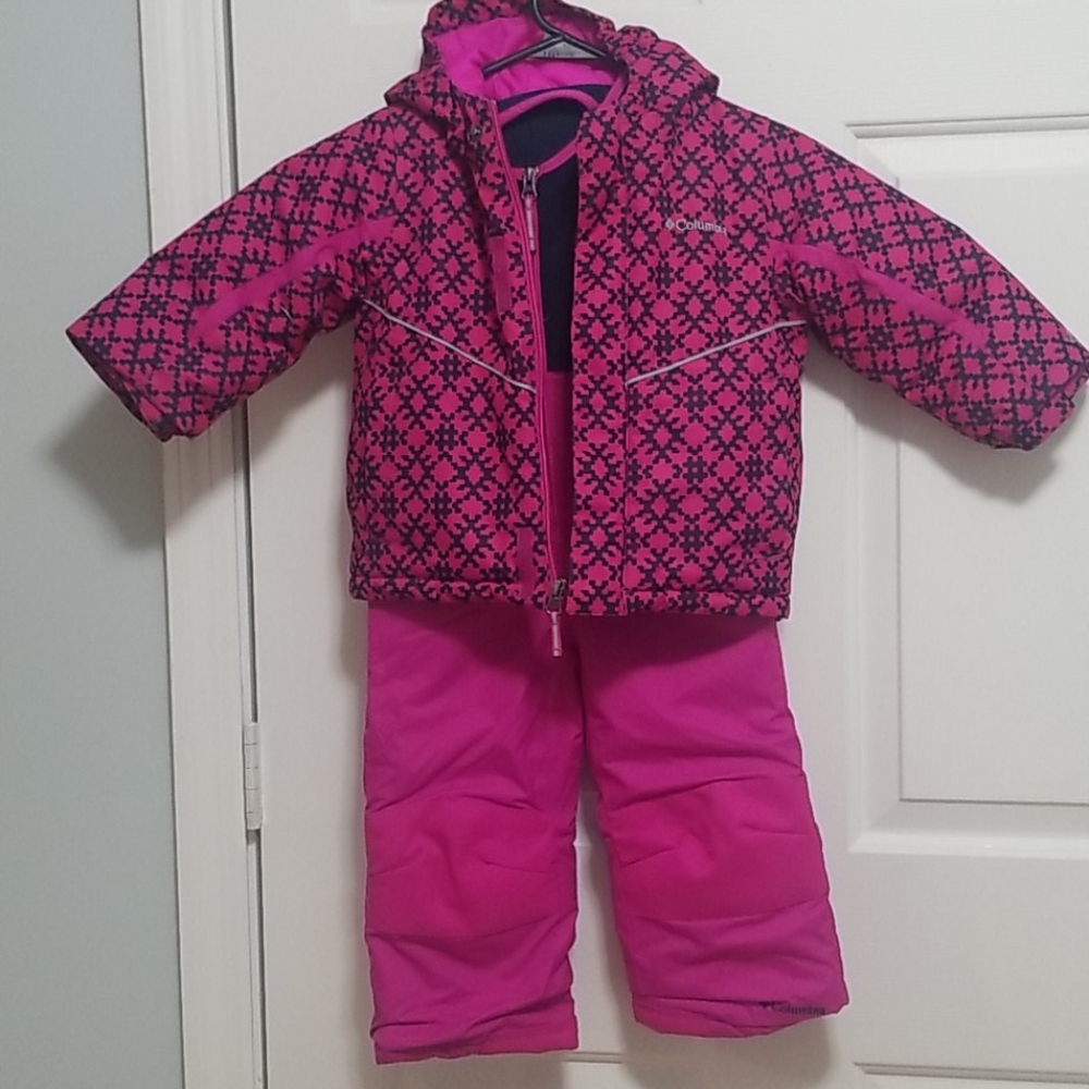 Colombia Toddler 3t Snowsuit/ Snowbibs w Coat